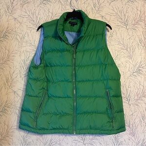 Lands’ End green puffer vest size XL